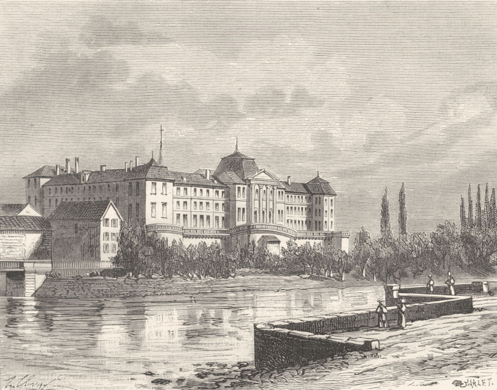 MEUSE. Commercy 1882 old antique vintage print picture